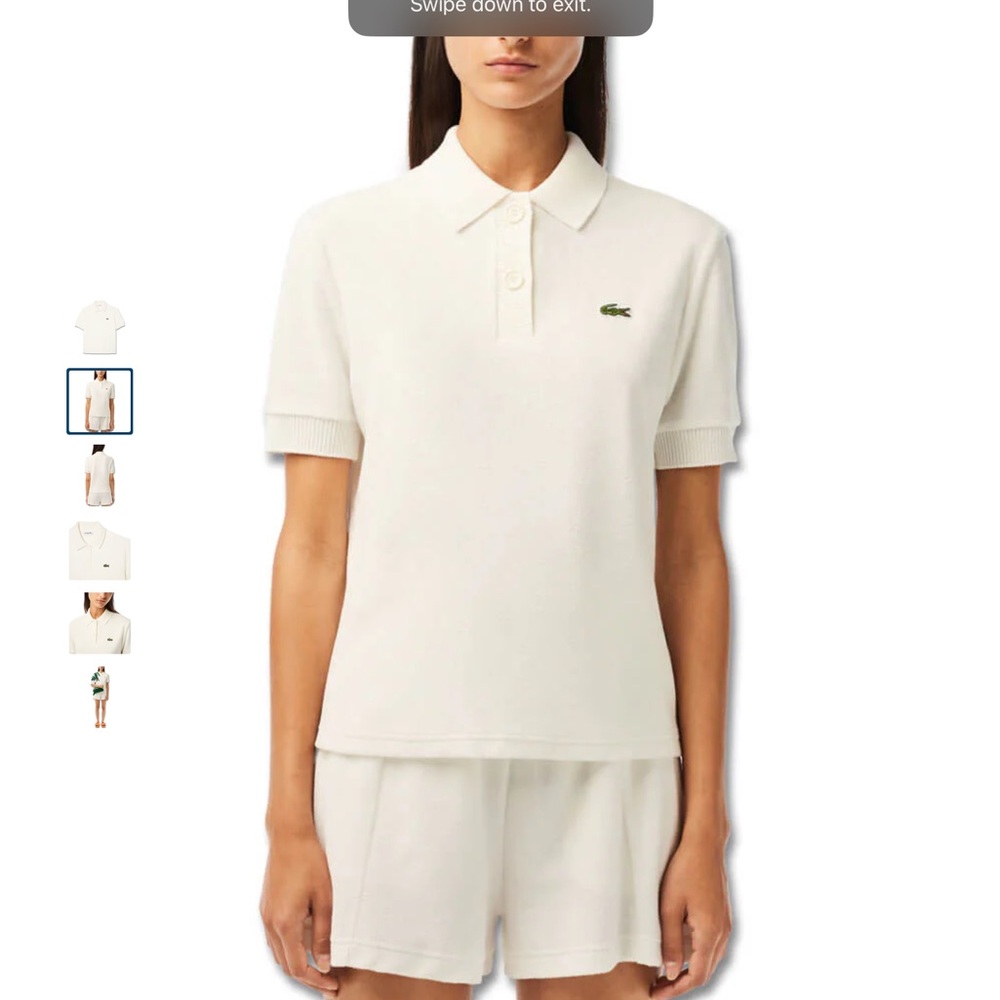 Lacoste cotton terry cloth polo & shorts